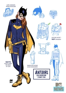 Character design do novo uniforme da Batgirl feito por Cameron Stewart