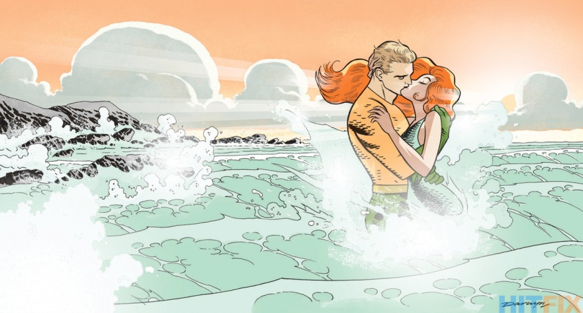 Aquaman #37 widescreen variant by Darwyn Cooke
