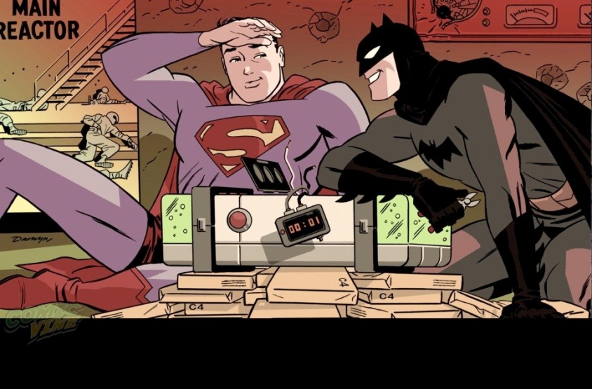 Batman Superman #17 widescreen variant by Darwyn Cooke