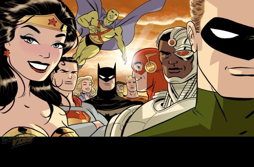 Justice League #37 widescreen variant by Darwyn Cooke