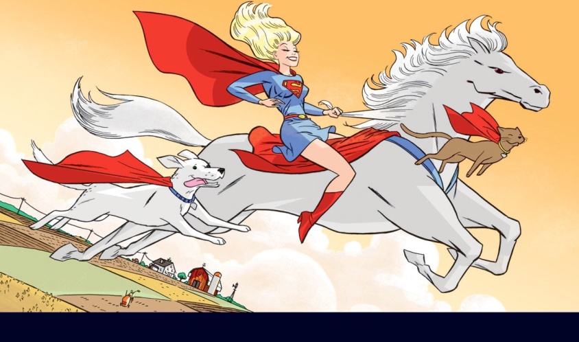 Supergirl #37 widescreen variant by Darwyn Cooke