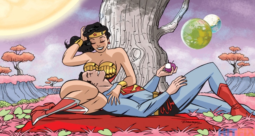 Superman Wonder Woman #14 widescreen variant by Darwyn Cooke